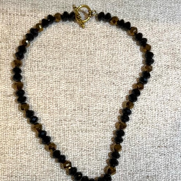 Fleur de Lis Beaded Pendant Toggle Necklace - Picture 2 of 6